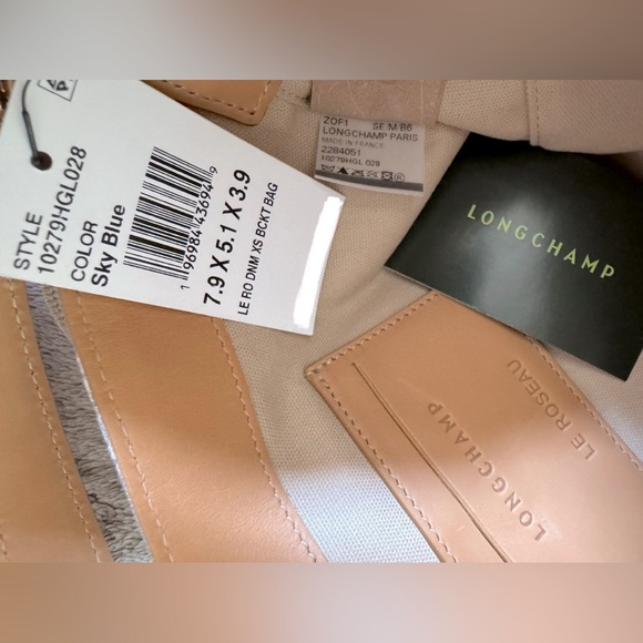 NEW🔥LONGCHAMP XS Le Roseau Denim Bucket Bag🔥 - Picture 12 of 13